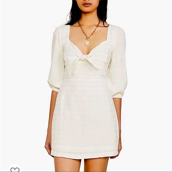 EUC L. Space Women's Savannah Dress off white stripe size small - Picture 1 of 10